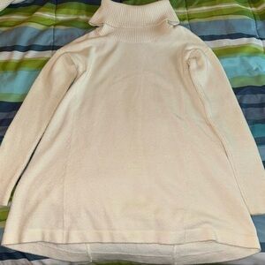 Moth Anthropologie Beige Ribbed Turtleneck Sweater size XS extra small